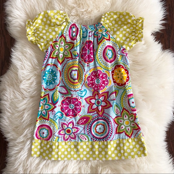 Buds n Branches Other - Buds n Branches Short Sleeve Patterned Dress 4T